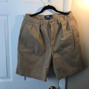 Khaki polo shorts